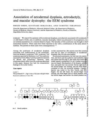 Association of Ectodermal Dysplasia, Ectrodactyly, and Macular Dystrophy: the EEM Syndrome