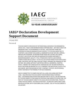 IAEG® Declaration Development Support Document