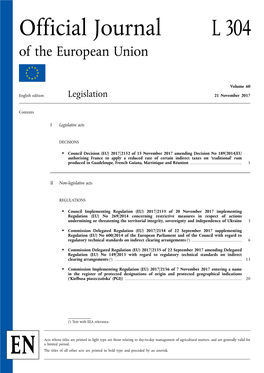 Official Journal L 304 of the European Union
