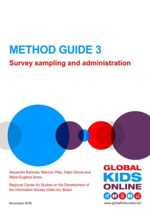 METHOD GUIDE 3 Survey Sampling and Administration
