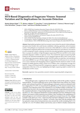 HTS-Based Diagnostics of Sugarcane Viruses: Seasonal Variation and Its Implications for Accurate Detection