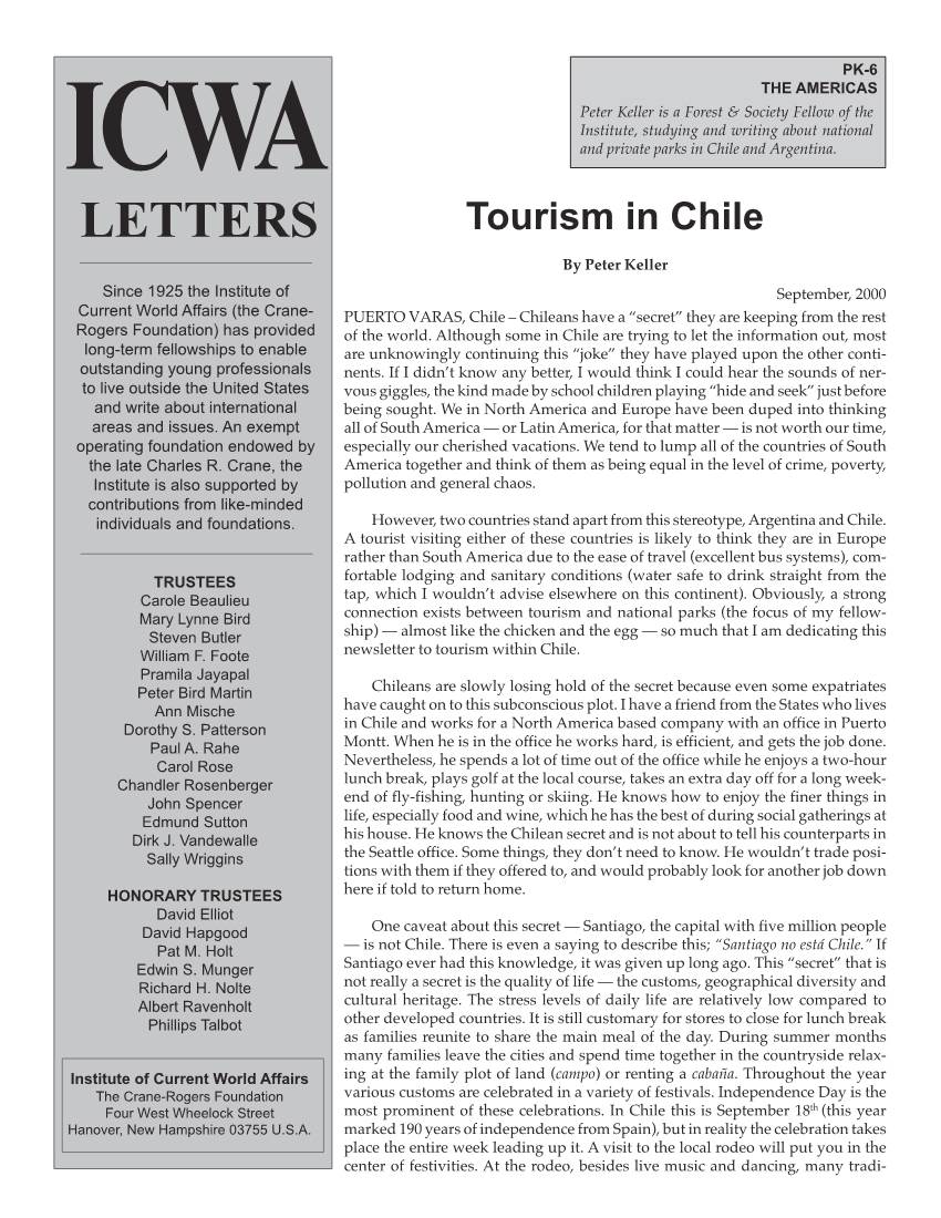 Tourism in Chile