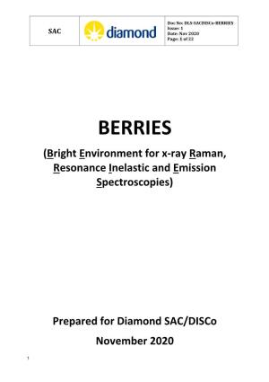 BERRIES Issue: 1 SAC Date: Nov 2020 Page: 1 of 22