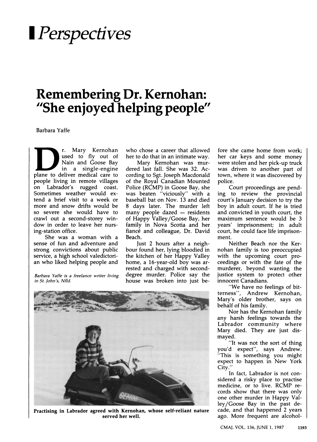 Remembering Dr. Kernohan: 