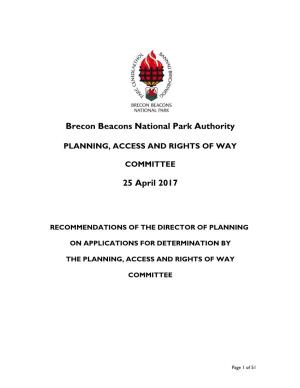 Brecon Beacons National Park Authority PLANNING, ACCESS