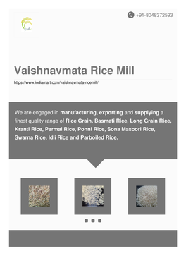 Vaishnavmata Rice Mill