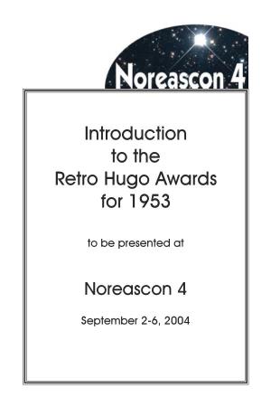 Introduction to the Retro Hugo Awards for 1953