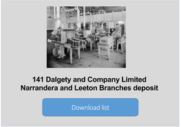 141 Dalgety and Company Limited Narrandera and Leeton Branches Deposit