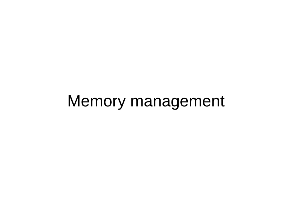 Memory Management