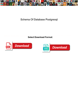 Schema of Database Postgresql