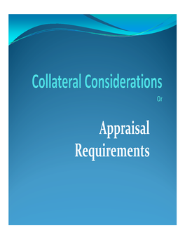 Appraisal Pp Requirements