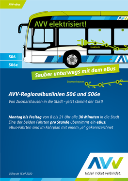 AVV-Regionalbuslinien 506 Und 506E Von Zusmarshausen in Die Stadt – Jetzt Stimmt Der Takt!