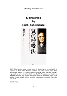 Ki Breathing by Koichi Tohei Sensei