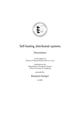 Self-Healing Distributed Systems