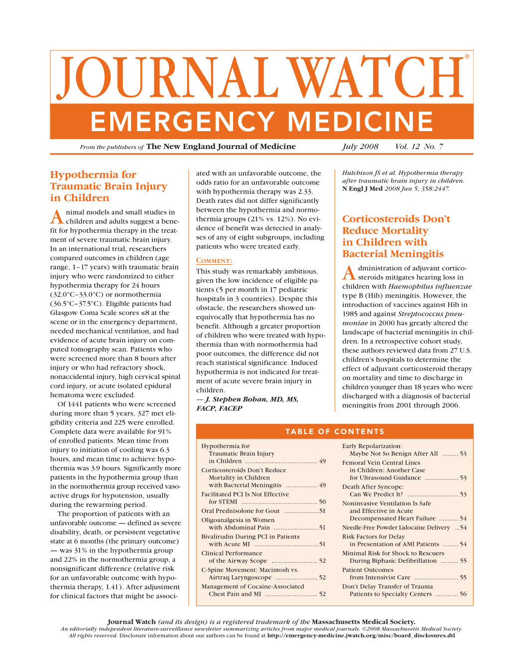 Hypothermia for Traumatic Brain Injury in Children Corticosteroids Don't