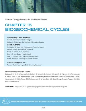 Chapter 15 Biogeochemical Cycles