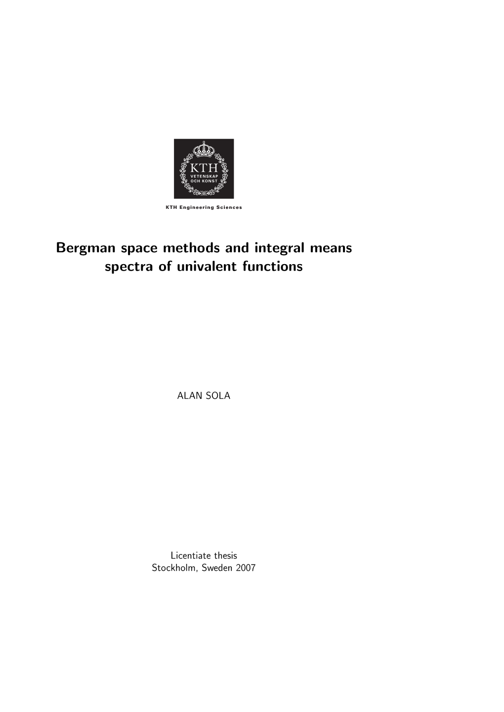 Bergman Space Methods and Integral Means Spectra of Univalent Functions