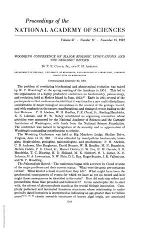 Proceedings of the NATIONAL ACADEMY of SCIENCES