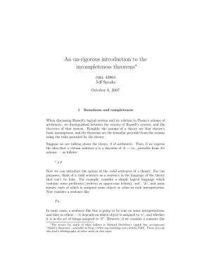 An Un-Rigorous Introduction to the Incompleteness Theorems∗