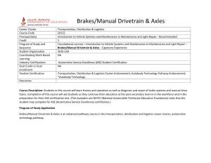 Brakes/Manual Drivetrain & Axles