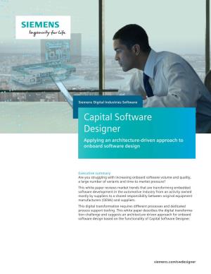 Capital Software Designer Applying an Architecture-Driven Approach to Onboard Software Design