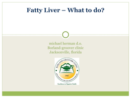 Fatty Liver – What to Do?
