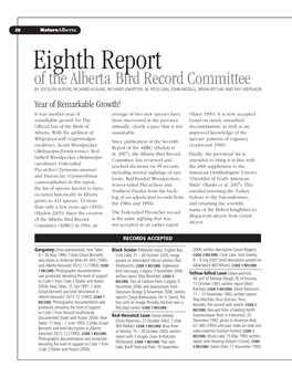 Eighth Report of the Alberta Bird Record Committee by JOCELYN HUDON, RICHARD KLAUKE, RICHARD KNAPTON, M