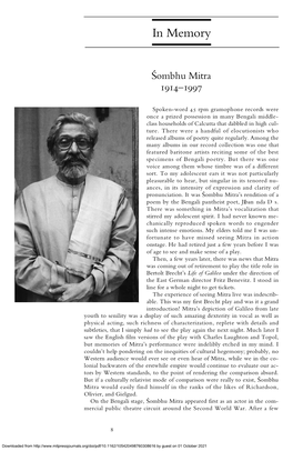 Sombhu Mitra 1914-1997