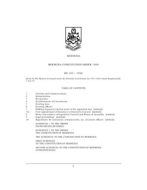 Bermuda Constitution Order 1968