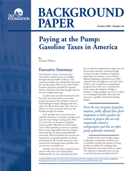 Gasoline Taxes in America