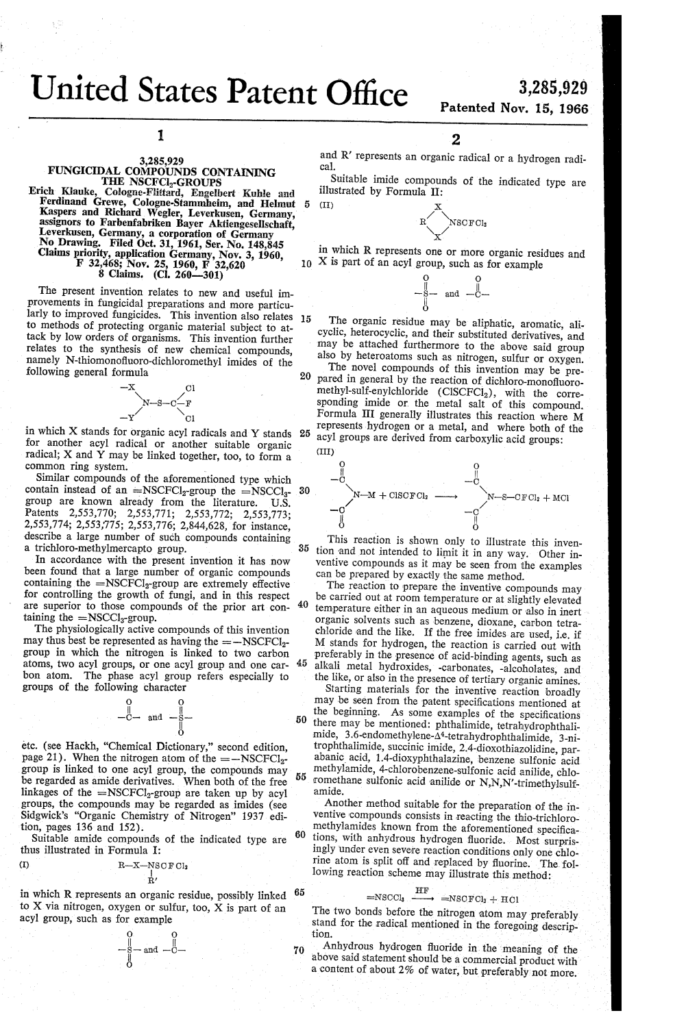 United States Patent Office Patented Nov