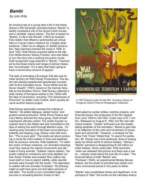 Film Essay for "Bambi"