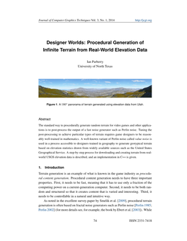 Procedural Generation of Infinite Terrain from Real-World Elevation