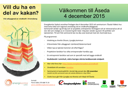Välkommen Till Åseda 4 December 2015