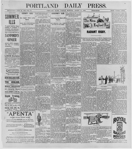 Portland Daily Press: August 18, 1896
