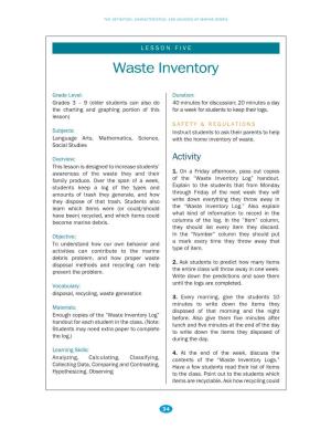 Waste Inventory