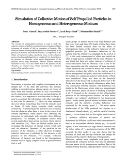 Simulation of Collective Motion of Self Propelled Particles in Homogeneous and Heterogeneous Medium