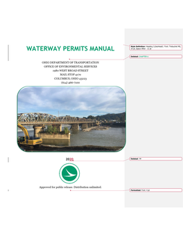 Waterway Permits Manual