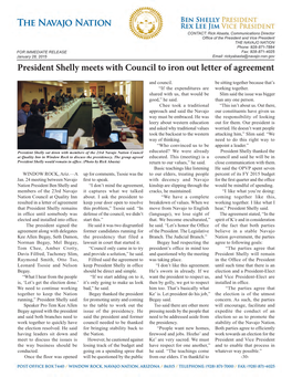 President Shelly Meets with Council to Iron out Letter of Agreement