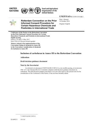 Rotterdam Convention on the Prior Informed Consent Procedure For