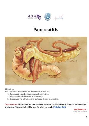 Acute Pancreatitis: Gland Can Return to Normal If Underlying Cause of the Pancreatitis Is Removed