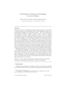 An Evaluation of Interaction Paradigms for Active Objects