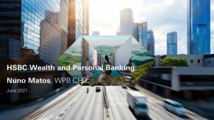 HSBC Wealth and Personal Banking Nuno Matos, WPB CEO June 2021