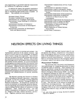 Neutron Effects on Living Things