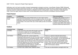 CIMT 17/07/20 – Spaces for People Project Approval