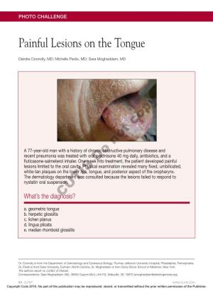 Painful Lesions on the Tongue