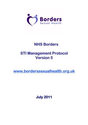 NHS Borders STI Management Protocol Version 5