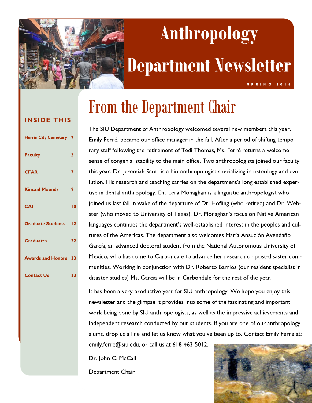 Anthropology Department Newsletter