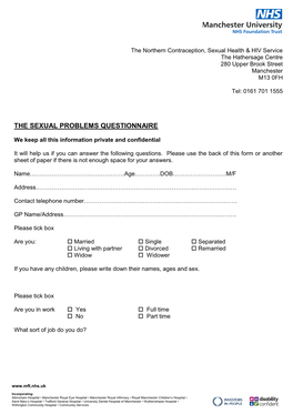 The Sexual Problems Questionnaire
