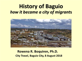 History of Baguio How It Became a City of Migrants